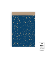 P43.198.017 Cadeauzakjes - Galaxy Foil Gold Blue - Taupe - 17 x 25 cm