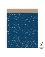 P43.198.027 Cadeauzakjes - Galaxy Foil Gold Blue - Taupe - 27 x 34 cm