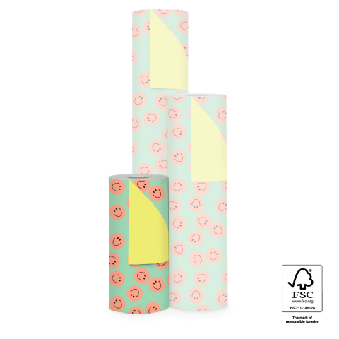 P15.241.030 Inpakpapier - Smile Mint - Yellow