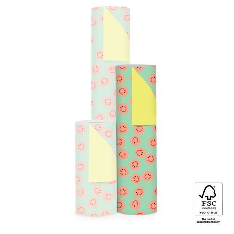 P15.241.050 Inpakpapier - Smile Mint - Yellow