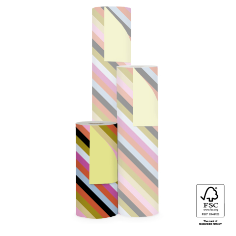 P15.188.030 Inpakpapier - Multi Stripes - Yellow