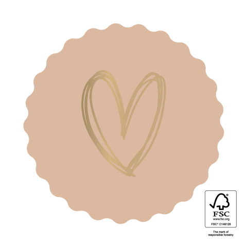 P74.373.250 Stickers - Heart Gold - Nude